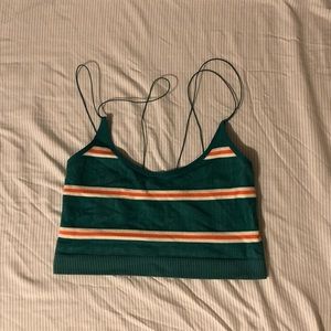 urban outfitters turquoise strappy crop